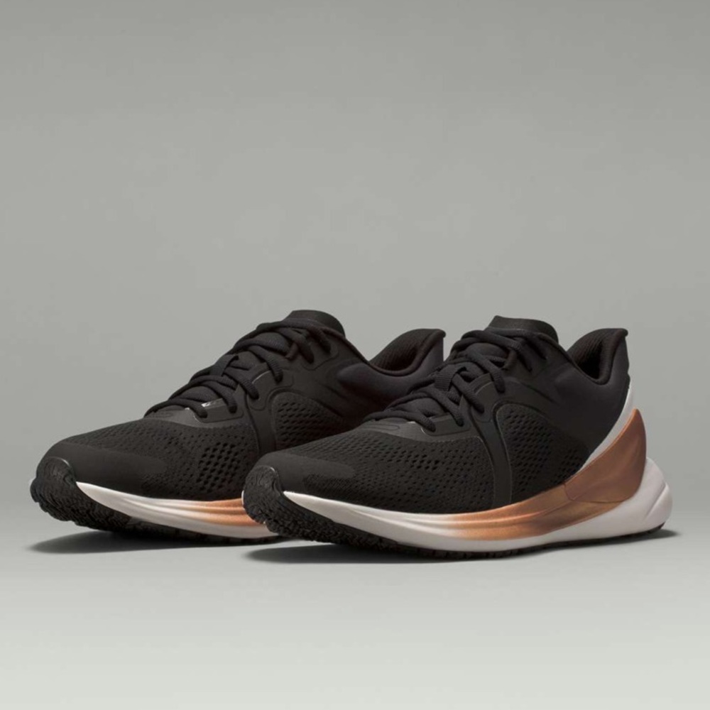 Lululemon BlissFeel Running Shoe black rose gold white